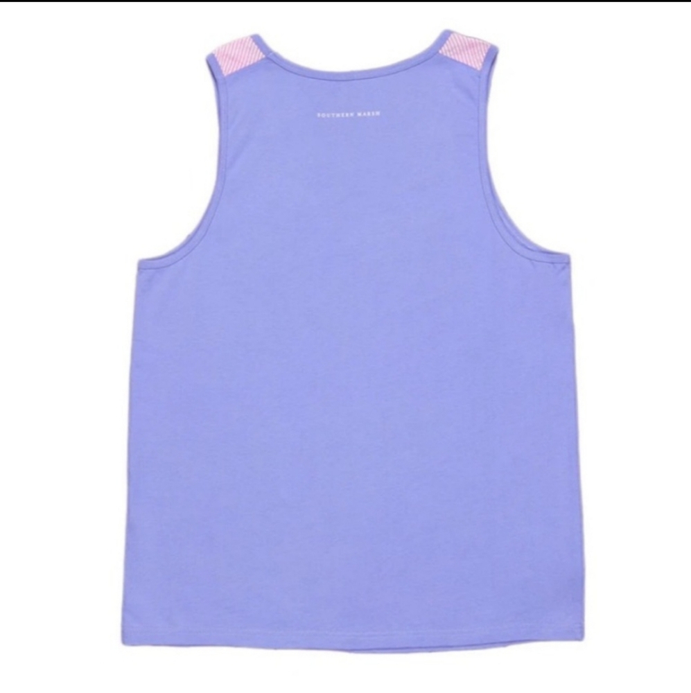 Southern Marsh Jessica Purple Gingham Tank Top XL - Picture 3 of 6